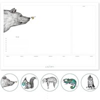 Schreibtischunterlage [Wechselnde Motive] | »Misch Masch« Aus Recyclingpapier Verschiedene Tiere von Ligarti