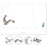 Schreibtischunterlage [Wechselnde Motive] | »Ozeanfreunde« Aus Recyclingpapier Verschiedene Tiere von Ligarti