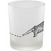 Windlicht [Handbedruckt] | »Schleckbert« Teelicht Kerzenhalter Kerzenglas von Ligarti