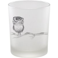 Windlicht Teelicht Brilleneule von Ligarti