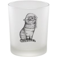 Windlicht Teelicht Gute Nacht Katze von Ligarti