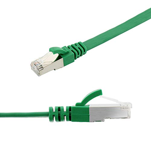 Ligawo Flachkabel Cat7 ( 7,5m ) grün, Netzwerkkabel Patchkabel Cat.7 mit RJ45 Cat6A Stecker - flach von Ligawo