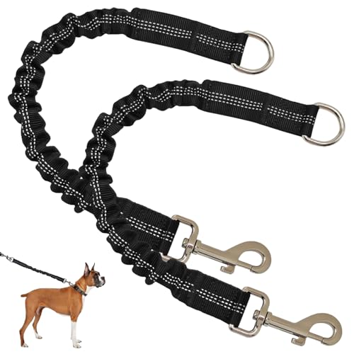 2pcs Bungee Hunde -Leine Erweiterbares stabiles Nylon -Stoßdämpfer -Hundetraining zum Laufen und Training von Ligeinsrk