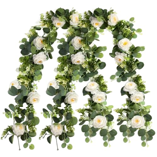 2pcs weiße Blumengirlande, 71 -Zoll -Seiden- und Plastikblumegirland 2pcs weiße Blumengirlande, 71 -Zoll -Seiden- und Plastikblumegirland von Ligeinsrk