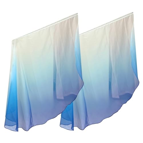 Anbetungsflaggen 2pcs 87x55in Semicircle Chiffon Leichtes Gewicht umfangreicher Lob -Tanzflaggen Gradientenfarbe Anbetung für Tanzkirchensporttreffen (weiß bis blau) von Ligeinsrk