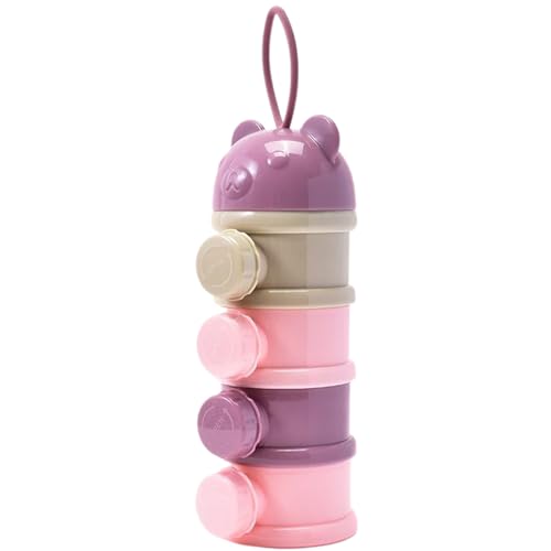Babypuderspender, 3x9 stapelbare Babyformelbehälter mit 4 Fächern, praktischer Mehrnutzungsmilchspender für die Aufbewahrung von Snacks, Milchpulver, lila Babypuderspender, 3x9 stapelbare Babyformelbehälter mit 4 Fächern, praktischer Mehrnutzungsmilchspender für die Aufbewahrung von Snacks, Milchpulver, lila von Ligeinsrk