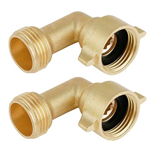 Gartenschlauch Ellbogen 90 Grad 3/4 -Zoll -Messinganschluss Wasserrohradapter mit Waschmaschinen 2 PCS 90 Grad Gartenschlauch Ellbogen von Ligeinsrk