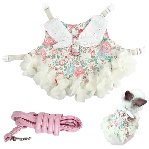 Kaninchengurt und Leine Set, Blumenhasenkleidung mit 4 -Fuß -Leinen kleine Tierkleidung für Kätzchen Frettchen Chihuahua Welpe und mehr, Kaninchengurt Set Kaninchengurt und Leine Set, Blumenhasenkleidung mit 4 -Fuß -Leinen kleine Tierkleidung für Kätzchen Frettchen Chihuahua Welpe und mehr, Kaninchengurt Set von Ligeinsrk