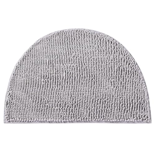 Ligeinsrk Halbe runde Badematte, 20x13 Nicht-rutsches Chenille Kleiner Badezimmerteppich, saugfähige, schnell trocknende weiche Waschmatte für Bad, Dusche, Schlafzimmer oder Tür Halbmond Teppich von Ligeinsrk