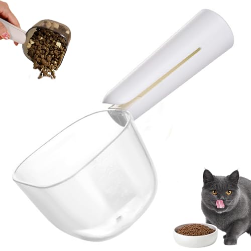 Ligeinsrk Haustierfutter Scoop 90-120g Katze & Hundefutter Scoop mit Skala & Versiegelungsschlitz Easy Wäschetrudel Bauchmessung für Haustierbesitzer Ligeinsrk Haustierfutter Scoop 90-120g Katze & Hundefutter Scoop mit Skala & Versiegelungsschlitz Easy Wäschetrudel Bauchmessung für Haustierbesitzer von Ligeinsrk