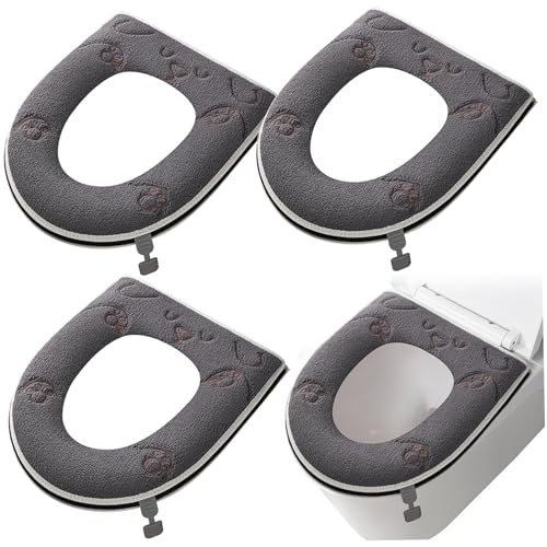 Ligeinsrk Warm Toilettensitzabdeckung, 3pcs Weich verdickte Toilettensitzwärmerabdeckung, waschbares Kissen mit Griff und Reißverschluss, Wiederverwendbare Decke für Badezimmerwärmer Ligeinsrk Warm Toilettensitzabdeckung, 3pcs Weich verdickte Toilettensitzwärmerabdeckung, waschbares Kissen mit Griff und Reißverschluss, Wiederverwendbare Decke für Badezimmerwärmer von Ligeinsrk