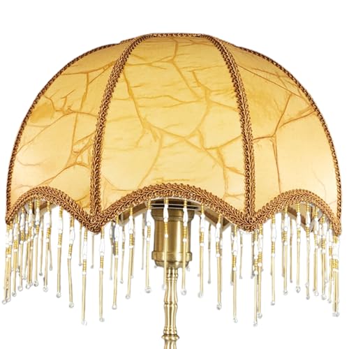 Vintage -Lampenfarbton mit Quasten, viktorianischer Randlampenschatten, kuppel überbacken, Ersatz antike Töne für E27 Tischlampen Stößen Lampen 7.87x7.48 Style 1 Rand von Ligeinsrk