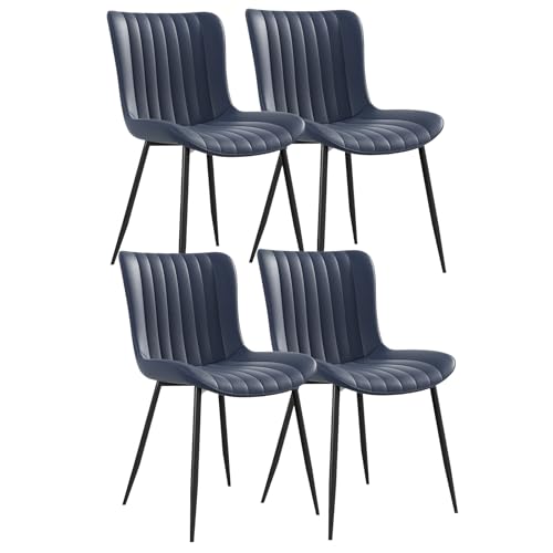Lighluxy Blaue Esszimmer-PU-Esszimmerstühle, 2er-Set – Moderne Kunstleder-Sessel Lighluxy Blaue Esszimmer-PU-Esszimmerstühle, 2er-Set – Moderne Kunstleder-Sessel von Lighluxy