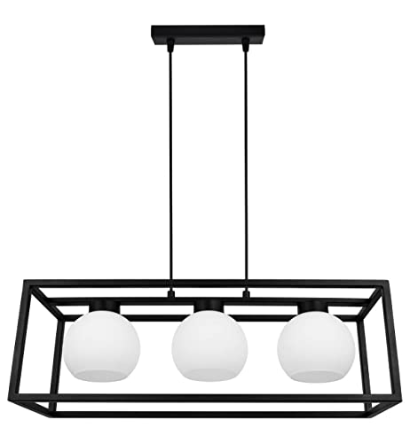Light-Home Eliza Cage Hängelampe - Deckenlampe für Wohnzimmer Schlafzimmer und Esszimmer- Pendelleuchte aus Metall und Glas - E27-3-Flammig von Light Home LH