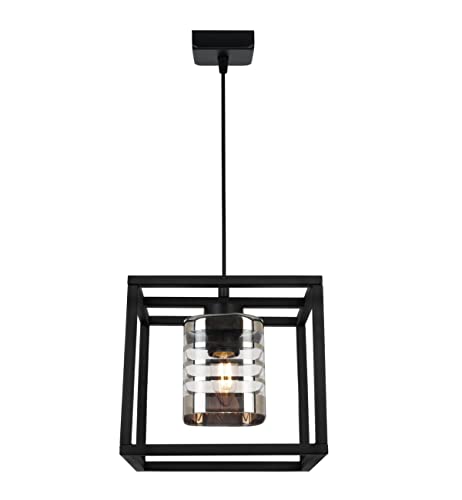 Light-Home Helix Cage Hängelampe - Deckenlampe für Wohnzimmer Schlafzimmer und Esszimmer- Pendelleuchte aus Metall und Glas - E27-1-Flammig von Light Home LH