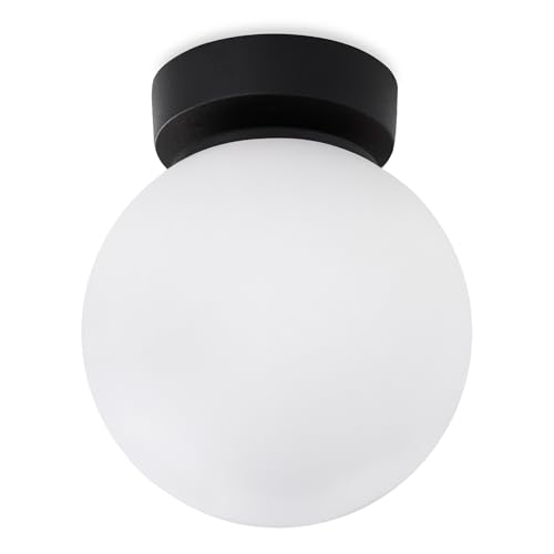 Light-Home Leon Wandlampen Deckenbeleuchtung - Deckenlampe für Wohnzimmer Schlafzimmer und Esszimmer - Moderne Lampen aus Glas - E 14 - Schwarz von Light Home LH