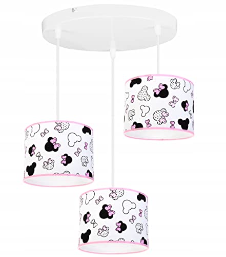 Light-Home Kinderzimmer Hängelampe - Deckenlampe aus Metall mit Stoff-Lampenschirm - E27 Fassung von Light Home LH