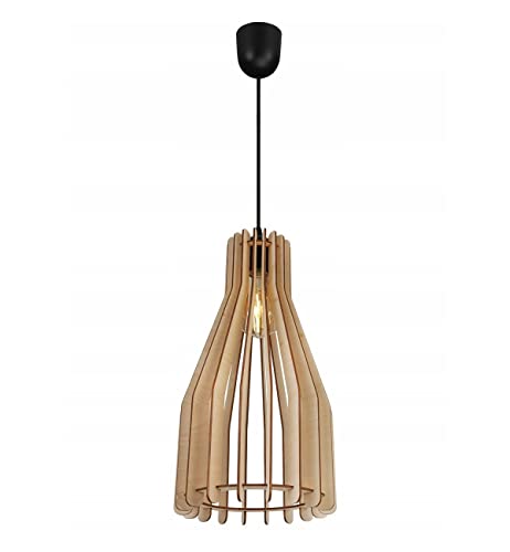 Light-Home Timber Hängelampe aus Holz und Metall - Esstischlampe Industrial für Kuche und Esszimmer - Pendelleuchte über Esstisch Schwarz/Braun - Einzigartige Form II von Light Home LH
