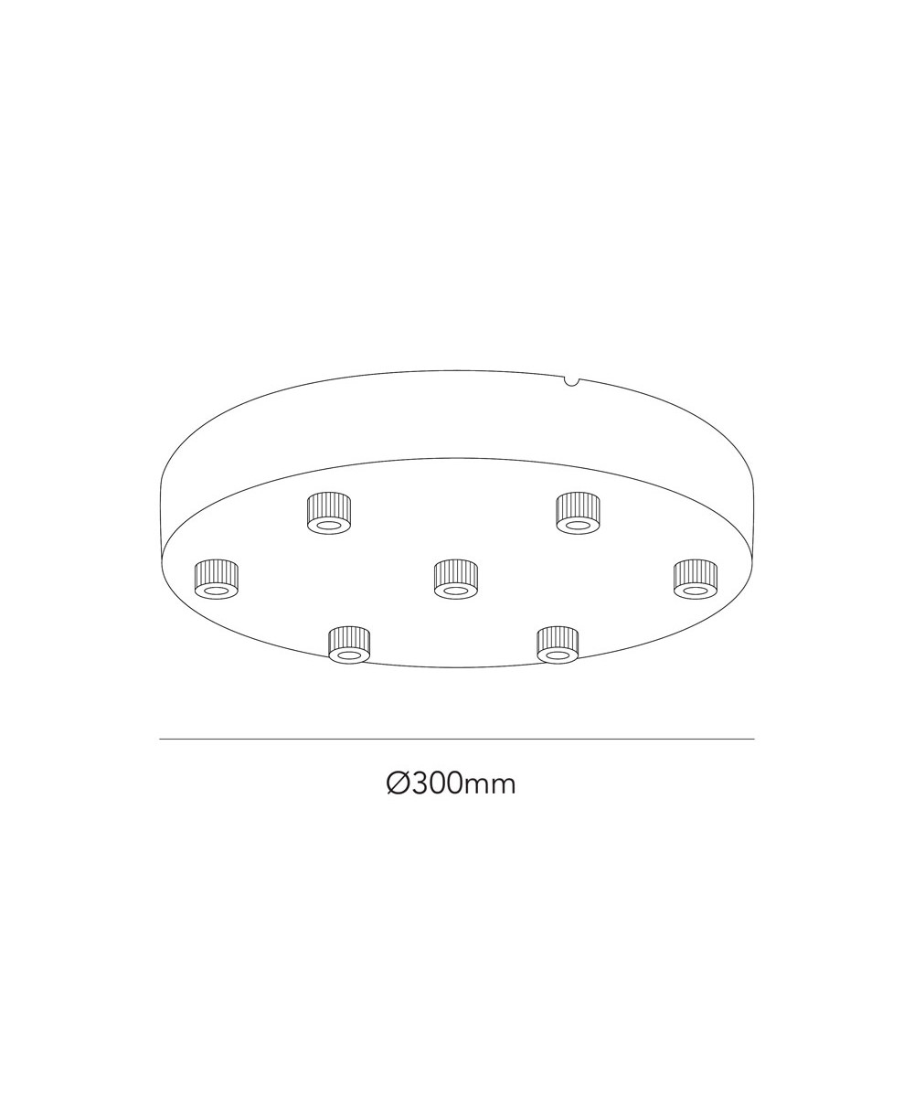 Light-Point - Ceiling Base Ø300/7 Pendelleuchten Weiß von Light-Point