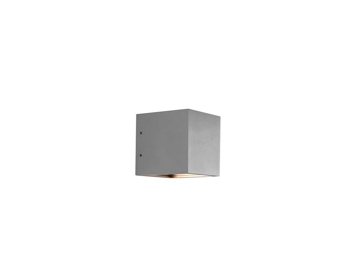Light-Point - Cube LED Außen-Wandleuchte XL 3000K Down Silber von Light-Point