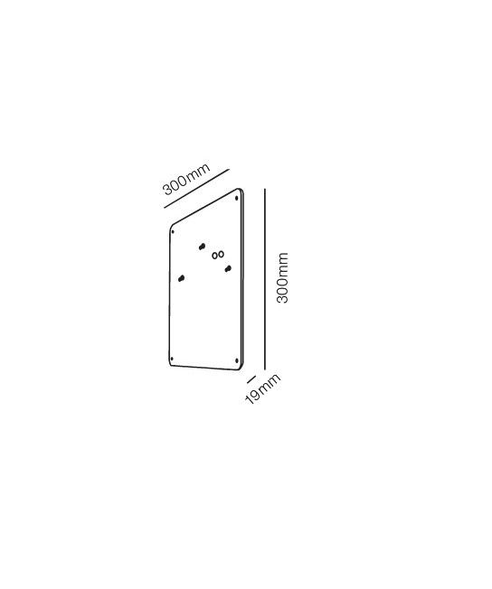 Light-Point - Rørhat Hintere Platte XL 30X30cm Weiß von Light-Point