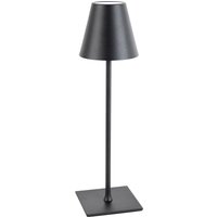 Tafellamp zwart 3-staps dimbaar in kelvin oplaadbaar - Tazza von Light Trend