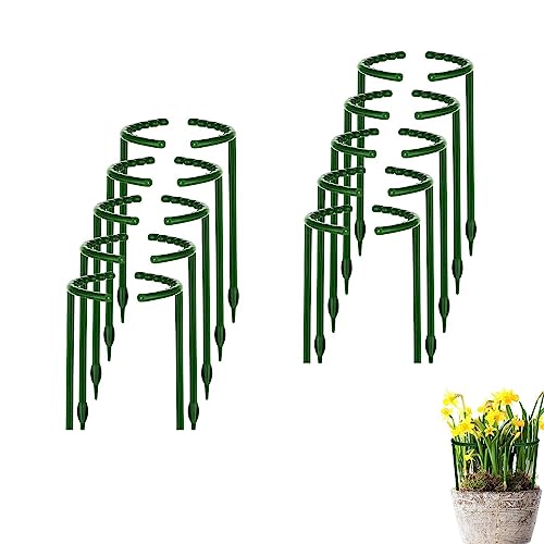 Pflanzenstütze Klein 20 Pcs Kunststoff Pflanzen Stützring Pflanzenhalter Rankhilfe Zimmerpflanzen Halbrunde Garten Pflanzenhalter Blumenstützen Für Topfpflanzen Zimmerpflanzen Für Pflanzen, Blumen von Light feather