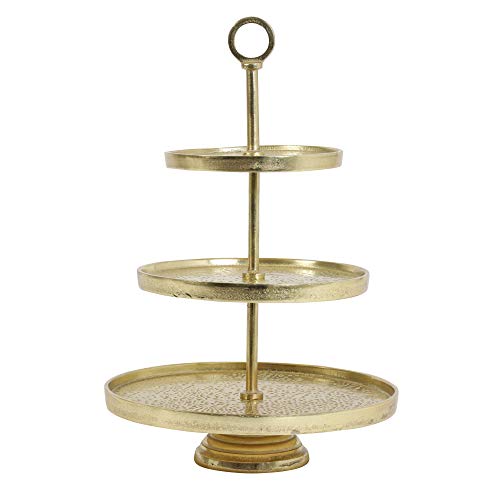 Light & Living Etagere 3 Schichten Lutek - Gold - Ø32 x 48 cm von Light & Living