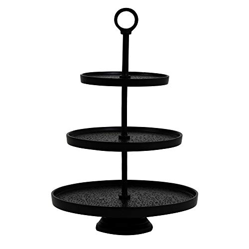 Light & Living Etagere 3 Schichten Lutek - Schwarz - Ø32 x 48 cm von Light & Living