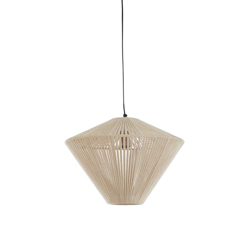 Light & Living Hängeleuchte Felida - Creme - Ø42cm - Rund - Textilien - Hängelampe & Pendellampe - Lampe Wohnzimmer & Schlafzimmer - Pendelleuchte Esstisch von Light & Living