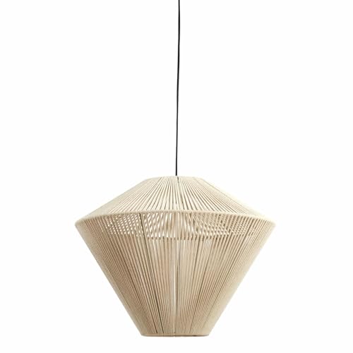 Light & Living Hängeleuchte Felida - Creme - Ø53cm - Rund - Textilien - Hängelampe & Pendellampe - Lampe Wohnzimmer & Schlafzimmer - Pendelleuchte Esstisch von Light & Living