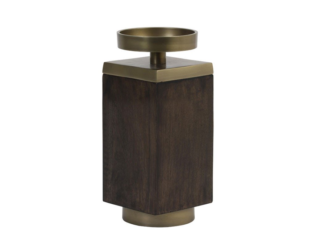 Light & Living Kerzenhalter Kerzenständer BURATA Light & Living Kerzenhalter 12x12x28 Braun/Bronze von Light & Living