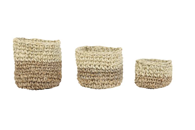 Light & Living Korb ABARI in Jute Natural, Weiß von Light & Living