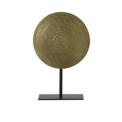 Light & Living Ornament auf Fuß Sasim - Antik Bronze/Schwarz - 25x10x39cm - Rund - Metall - Dekoaufsteller - Deko Wohnzimmer & Schlafzimmer von Light & Living