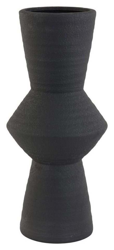 Light & Living Dekovase AYLA, Schwarz, Keramik, H 50 cm, Ø 22 cm, (1 St), ausgefallene Form von Light & Living