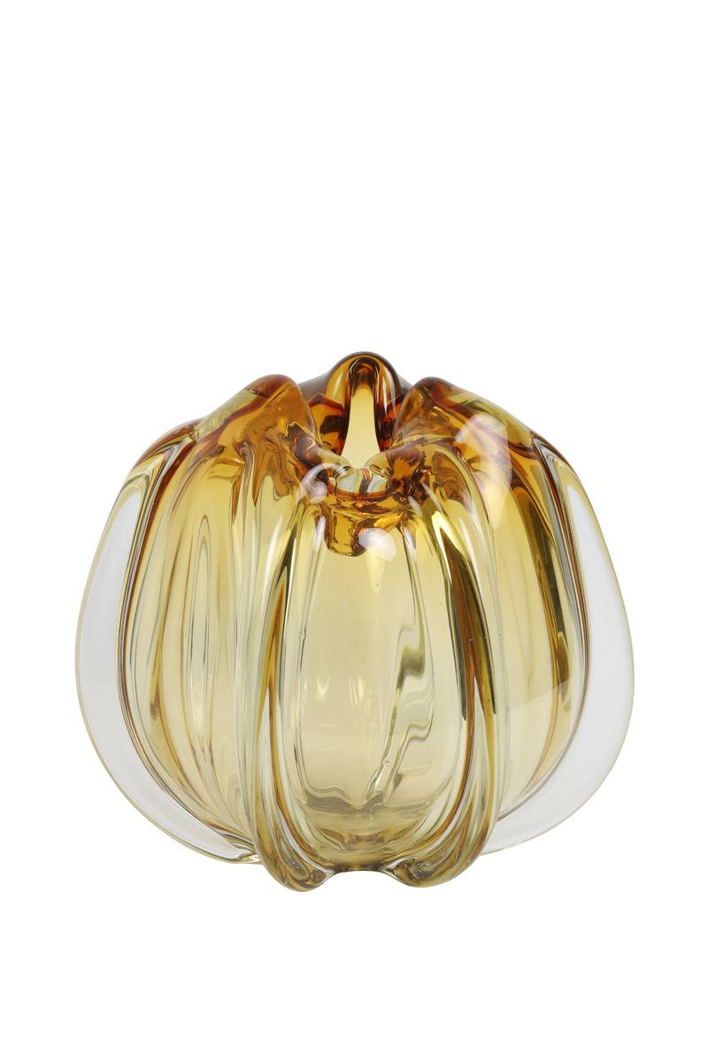 Light & Living Vase 24,5x22cm  in Glas bernstein von Light & Living