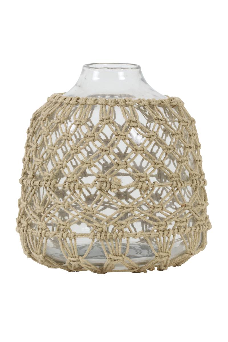 Light & Living Vase NARONA in Glas Klar, Jute Light & Living Vase NARONA in Glas Klar, Jute von Light & Living