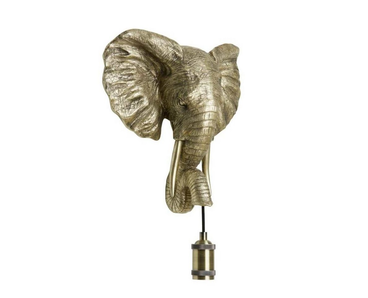 Light & Living Wandleuchte Hochwertige Tier Wandleuchte Elefant Lampe ca. 36 cm, ohne Leuchtmittel, Detalliert gearbeitet, höhenverstellbar von Light & Living