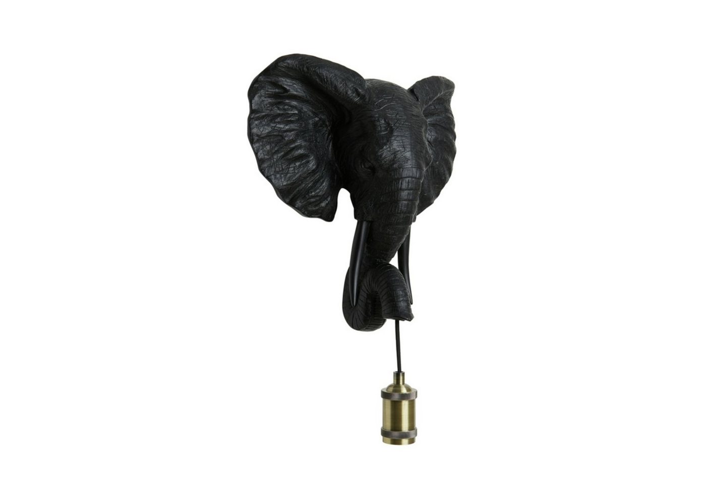 Light & Living Wandleuchte Wandlampe Elephant - Schwarz - 35x13x36cm von Light & Living