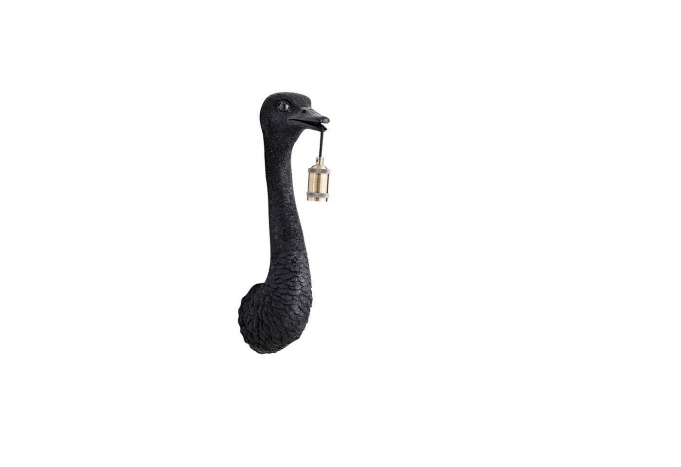 Light & Living Wandleuchte Wandlampe Ostrich - Schwarz - 18x15.5x57.5cm von Light & Living