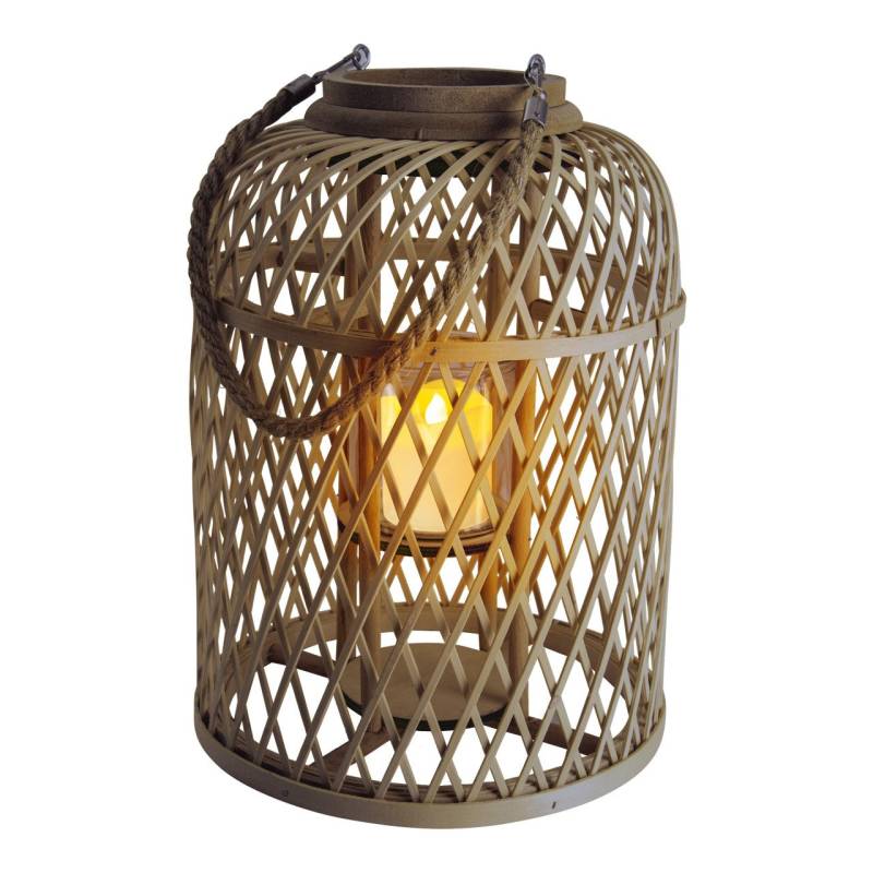 Light & More LED Dekoleuchte Korb mit Kerze mit Flammeneffekt 38 x 27 cm von Light & More