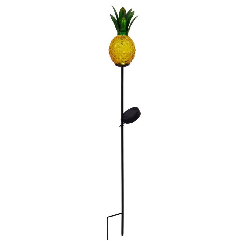 Light & More LED Solar-Erdspieß Ananas gelb grün 81 cm warmweiß von Light & More