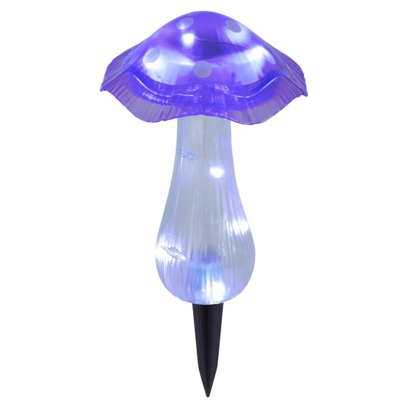 Light & More LED Solarleuchte Pilz lila von Light & More