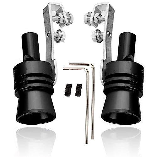 2 Stück Uspuff Pfeife, Auspuff sound booster, Auspuff Turbo Auto Turbo Pfeife Car Turbo Sound Whistle, Auspuff Lauter Machen, Turbo Sound Simulator Pfeife, L, Schwarz von LightBeacon