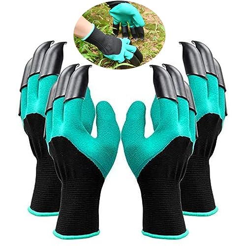 LightBeacon Gartenhandschuhe damen, 2 Paare Gartenhandschuhe Mit Krallen, Dornenfeste Gartenhandschuhe, Gartenhandschuhe für Graben, Garten handschuhe zum Graben und Pflanzen, Gartengeräte LightBeacon Gartenhandschuhe damen, 2 Paare Gartenhandschuhe Mit Krallen, Dornenfeste Gartenhandschuhe, Gartenhandschuhe für Graben, Garten handschuhe zum Graben und Pflanzen, Gartengeräte von LightBeacon
