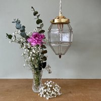 Vintage Pendelleuchte Mit Glaskugel von LightBlossomBoutique