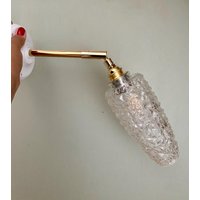 Vintage-Tulpen-Wandlampe Aus Diamantförmigem Spitzglas von LightBlossomBoutique