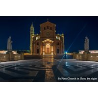Süßwasser-Basilika Schrein Ta' Pinu Fotografie Druck Malta Souvenir Gozo Geschenk Plakat Kirche Poster Großes Wohnzimmer Kunst von LightBoxCollections