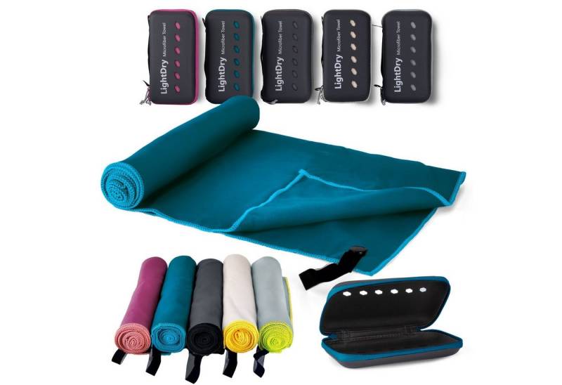 LightDry Sporthandtuch Badehandtuch Reise-Handtuch, Mikrofaser, saugfähig, leicht & antibakteriell & schnell trocknend von LightDry