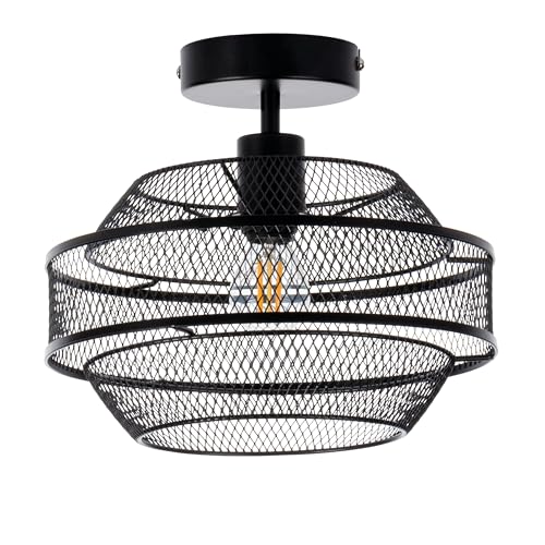 LightLogic Deckenlampe KASS XXL- Moderne Deckenleuchte mit E14 Fassung, Schwarze Wohnzimmerlampe für Wohnzimmer und Schlafzimmer - Elegant und Funktional- IP20 von LightLogic